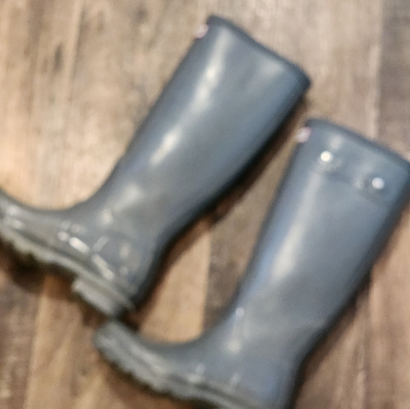 HUNTER RAIN BOOTS RUBBER 4M5F GRAY - Picture 2 of 10